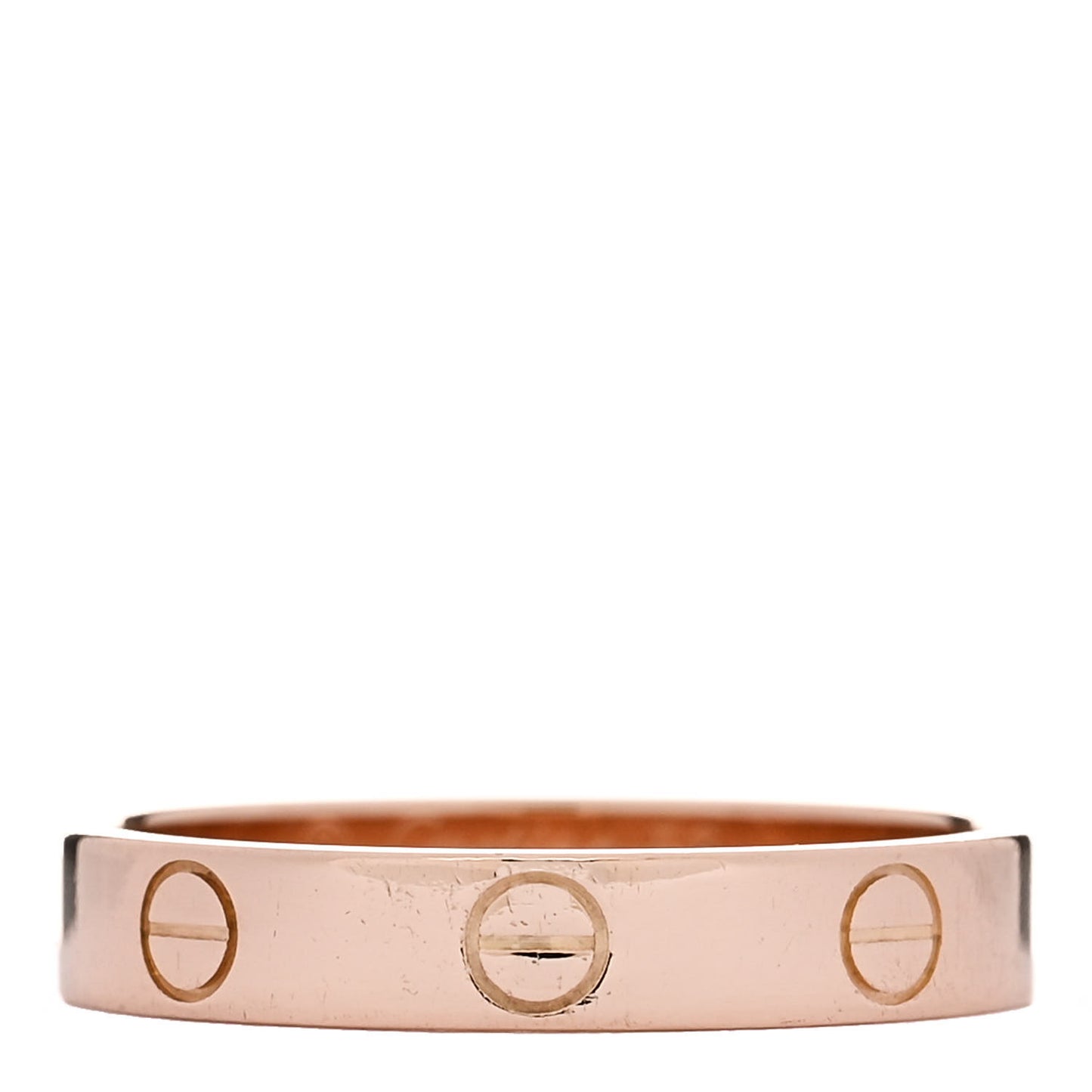 18K Pink Gold 3.5mm LOVE Wedding Band Ring 56 7.5
