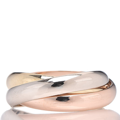 Cartier 18K Pink Yellow White Gold Classic Les Must De Trinity Ring 53 6.5 3 of 7