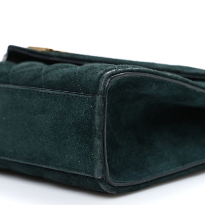 Saint Laurent Suede Mixed Matelasse Triquilt Medium Monogram Envelope Satchel Algae 10 of 10