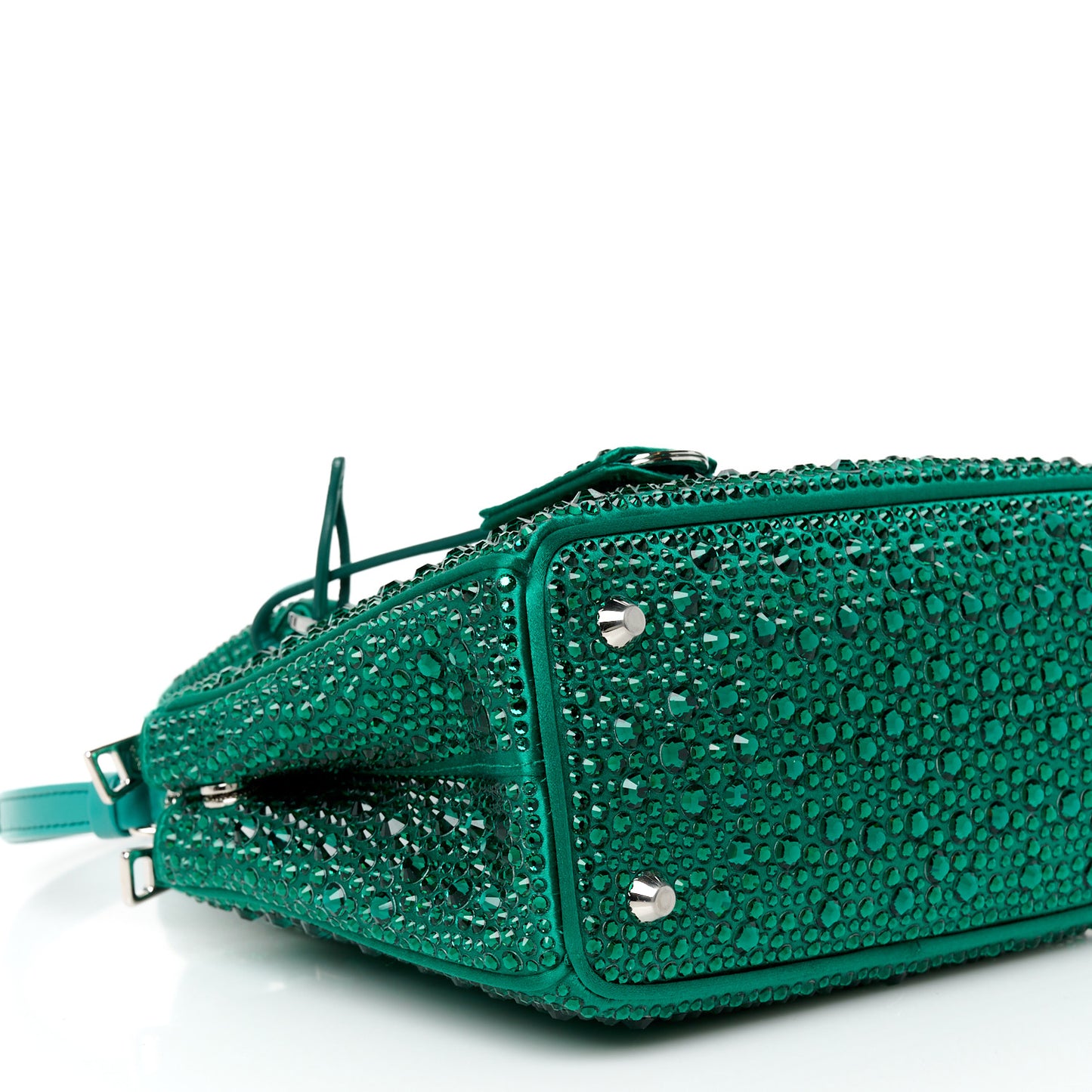 Satin Crystal Mini Galleria Double Zip Tote Mango