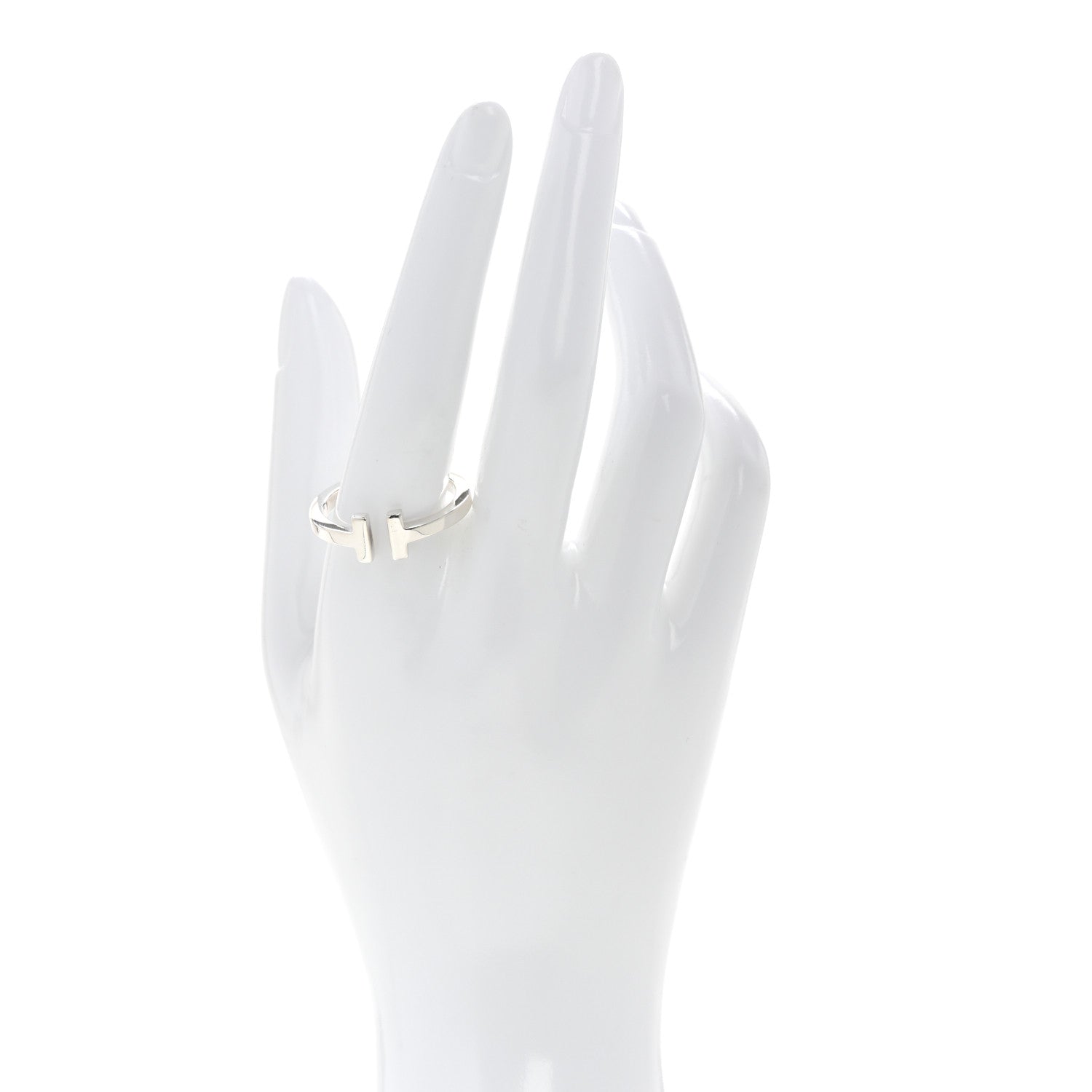 Tiffany Sterling Silver T Square Ring 65 11 2 of 4