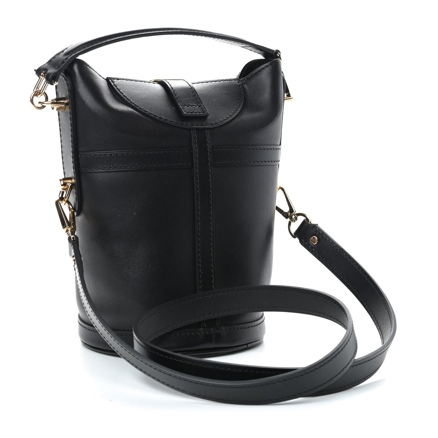 Louis Vuitton Calfskin Duffle Bag Black 3 of 9