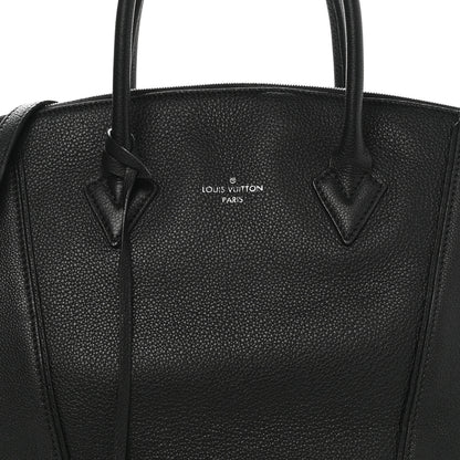 Louis Vuitton Veau Cachemire Soft Lockit MM Black 5 of 10