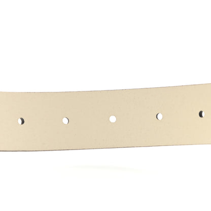 Gucci Margaux Calfskin Studded Interlocking G 30mm Belt 80 32 Mystic White 5 of 6