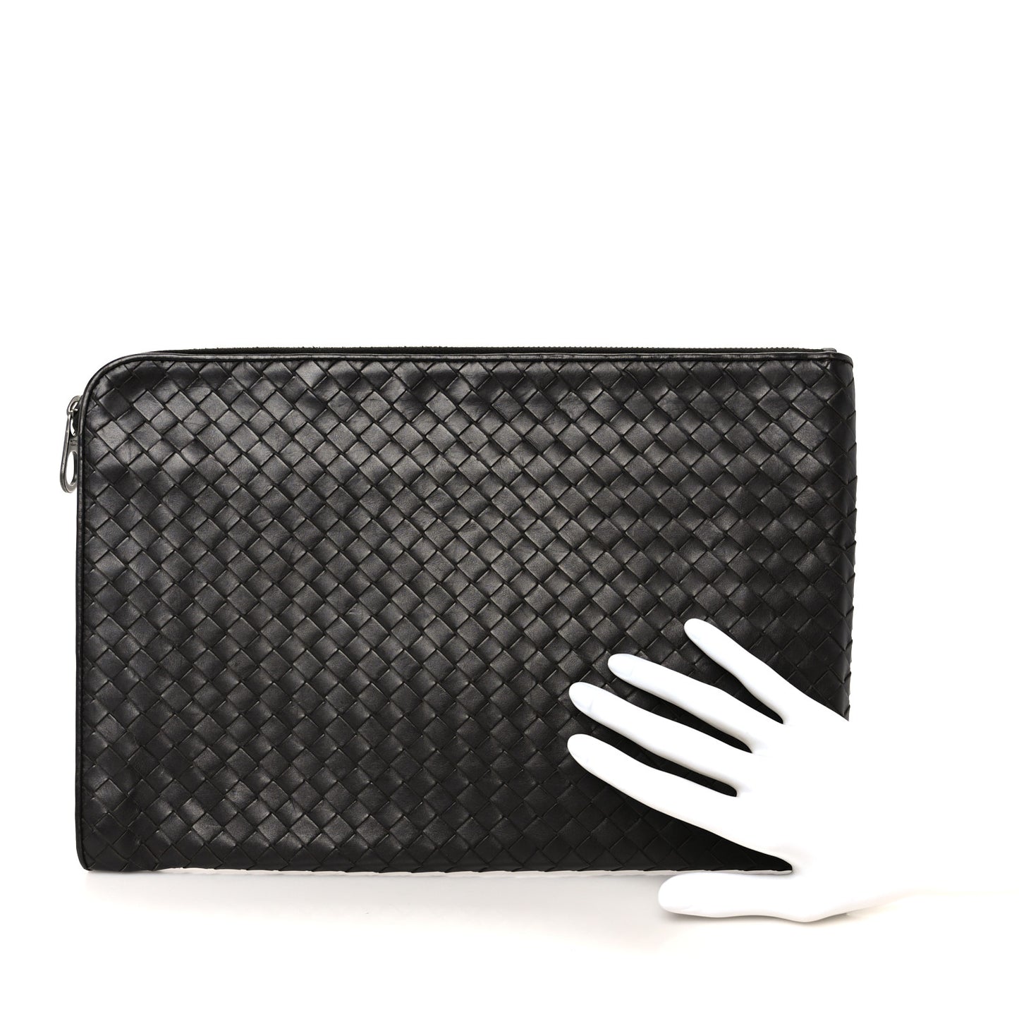 Nappa Intrecciato Document Case Ebano