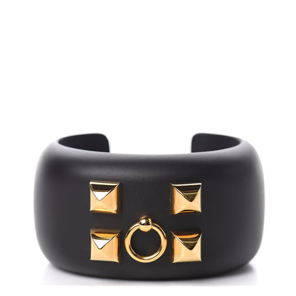 Hermes Pearwood Medor Cuff Bracelet S Black 1 of 5