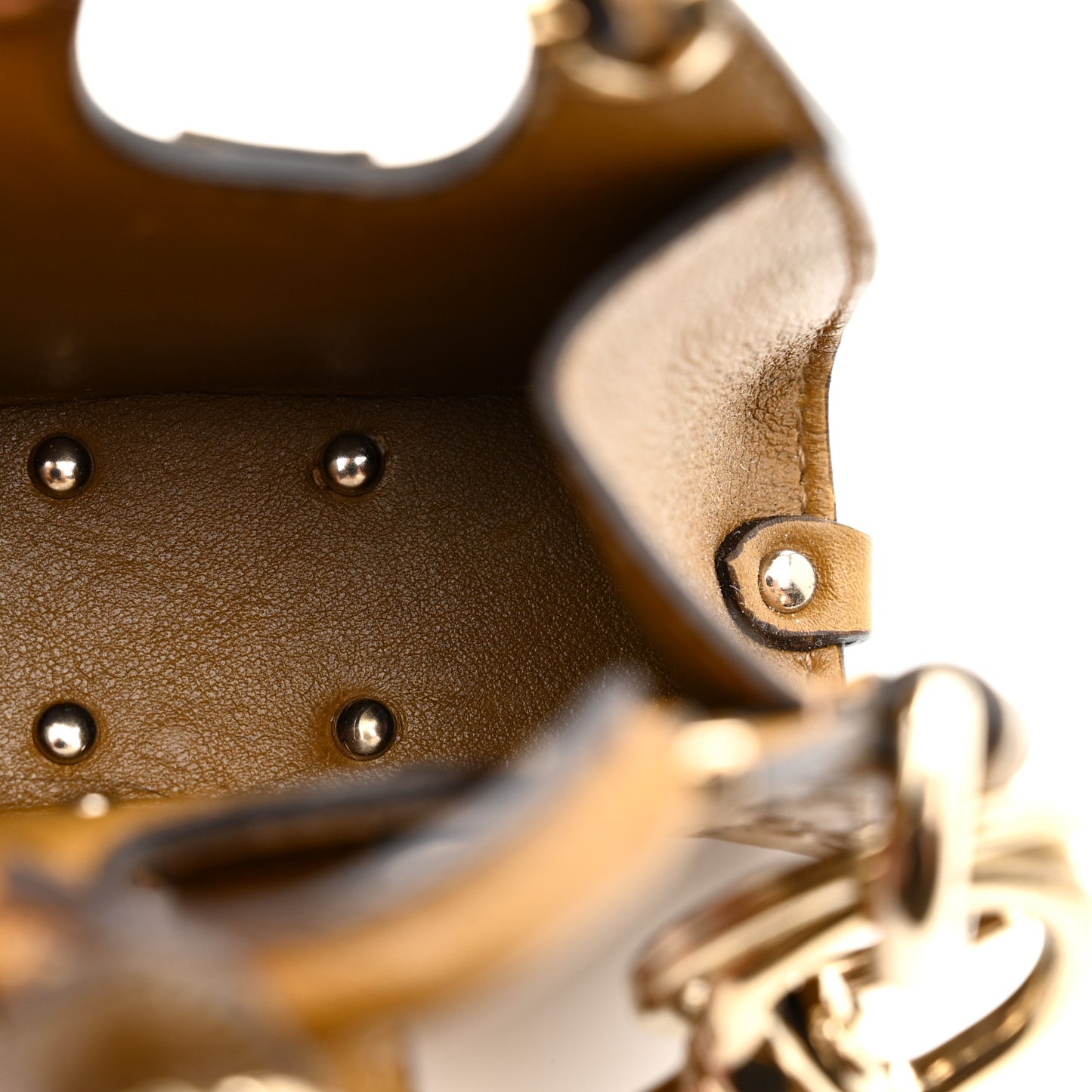 Guccissima Mini Jackie Bag Charm Brown