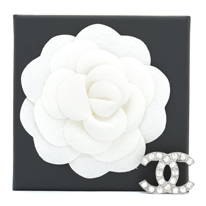 Chanel Crystal Baguette CC Mini Brooch Silver 6 of 6