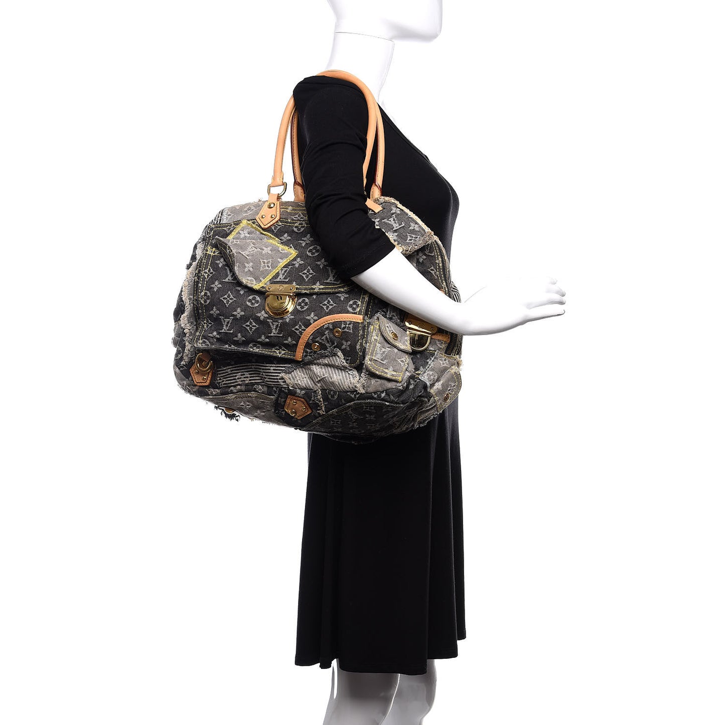 Denim Patchwork Bowly Black