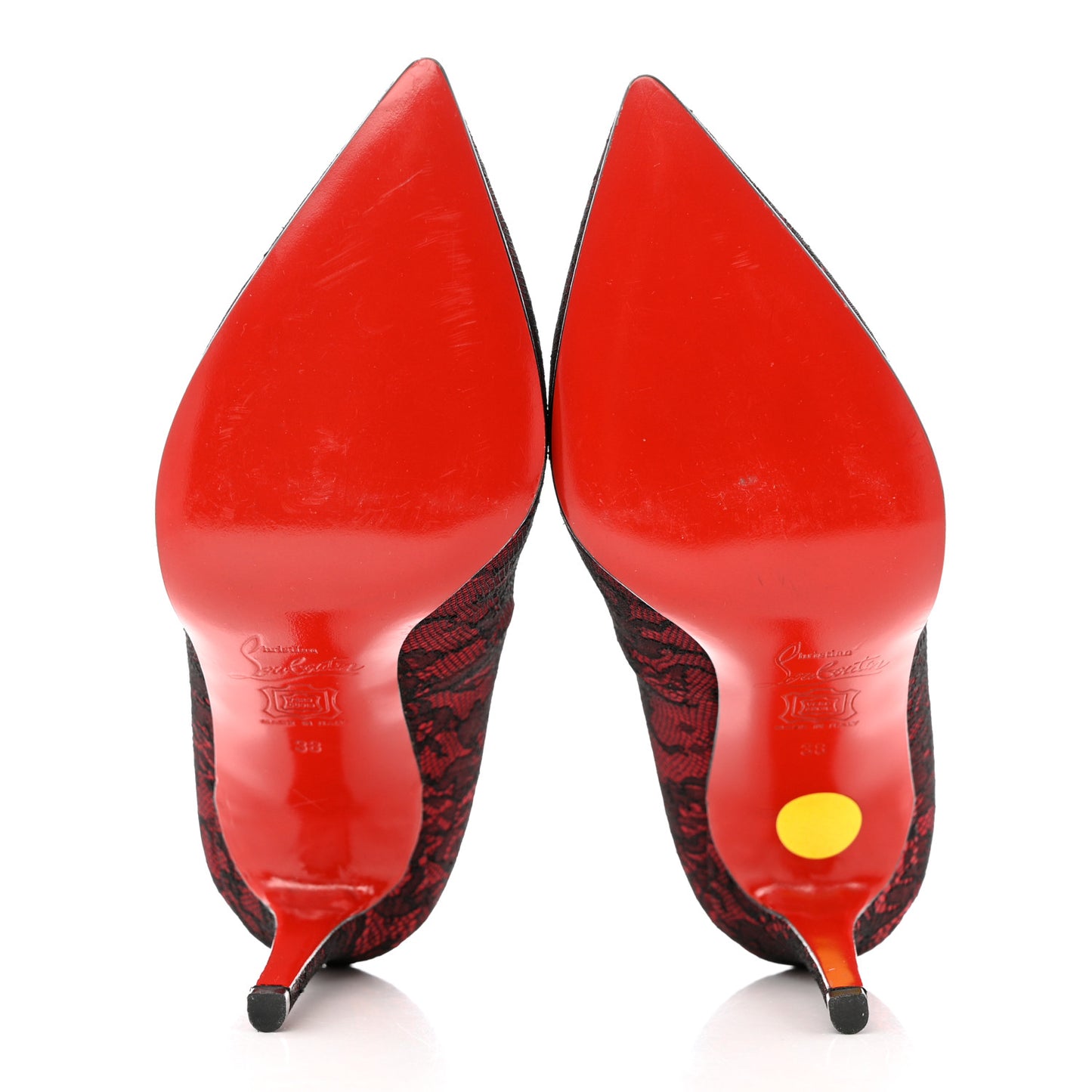 Lace Pigalle Follies 100 Pumps 38 Red