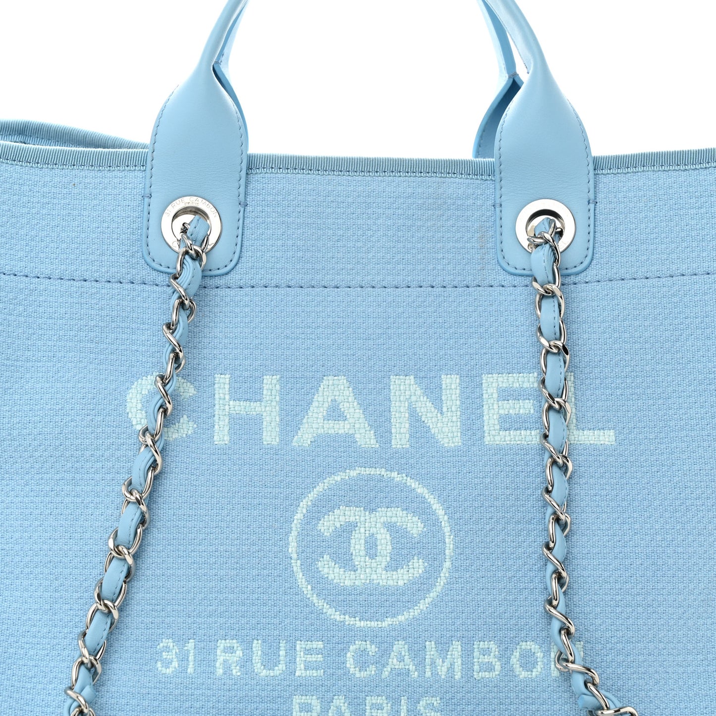 Mixed Fibers Medium Deauville Tote Light Blue