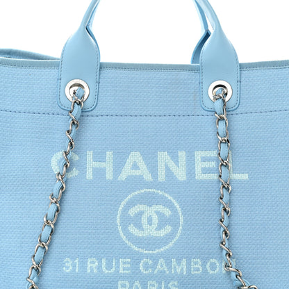 Chanel Mixed Fibers Medium Deauville Tote Light Blue 9 of 16