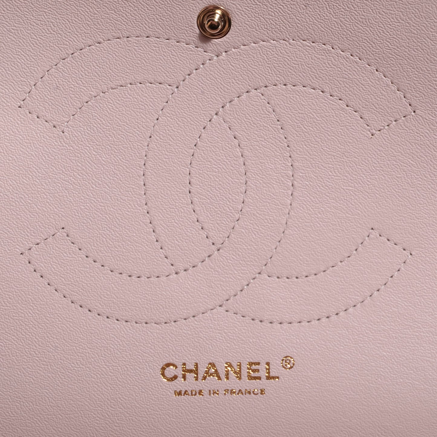Lambskin Quilted Jumbo Double Flap Light Pink
