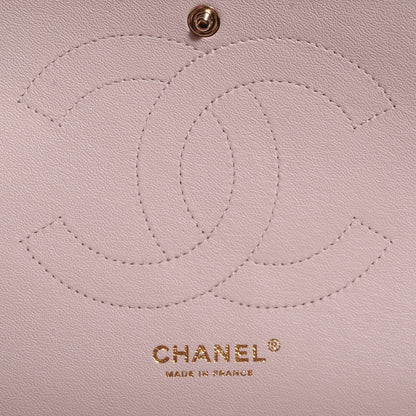 Chanel Lambskin Quilted Jumbo Double Flap Light Pink 7 of 9