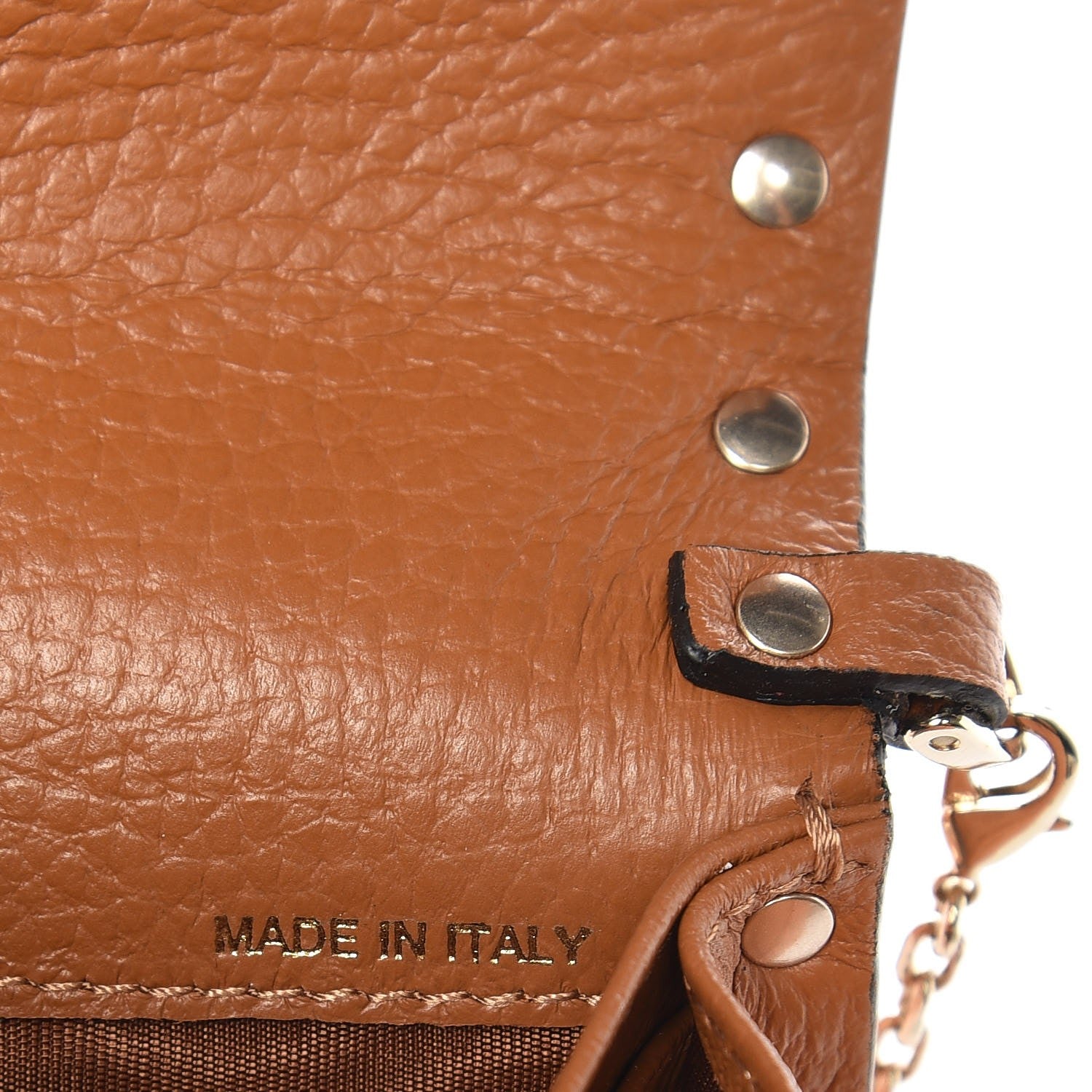 Valentino Garavani Pebbled Calfskin Rockstud Flap Wallet On Chain Light Cuir 8 of 9