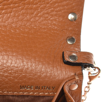 Valentino Garavani Pebbled Calfskin Rockstud Flap Wallet On Chain Light Cuir 8 of 9