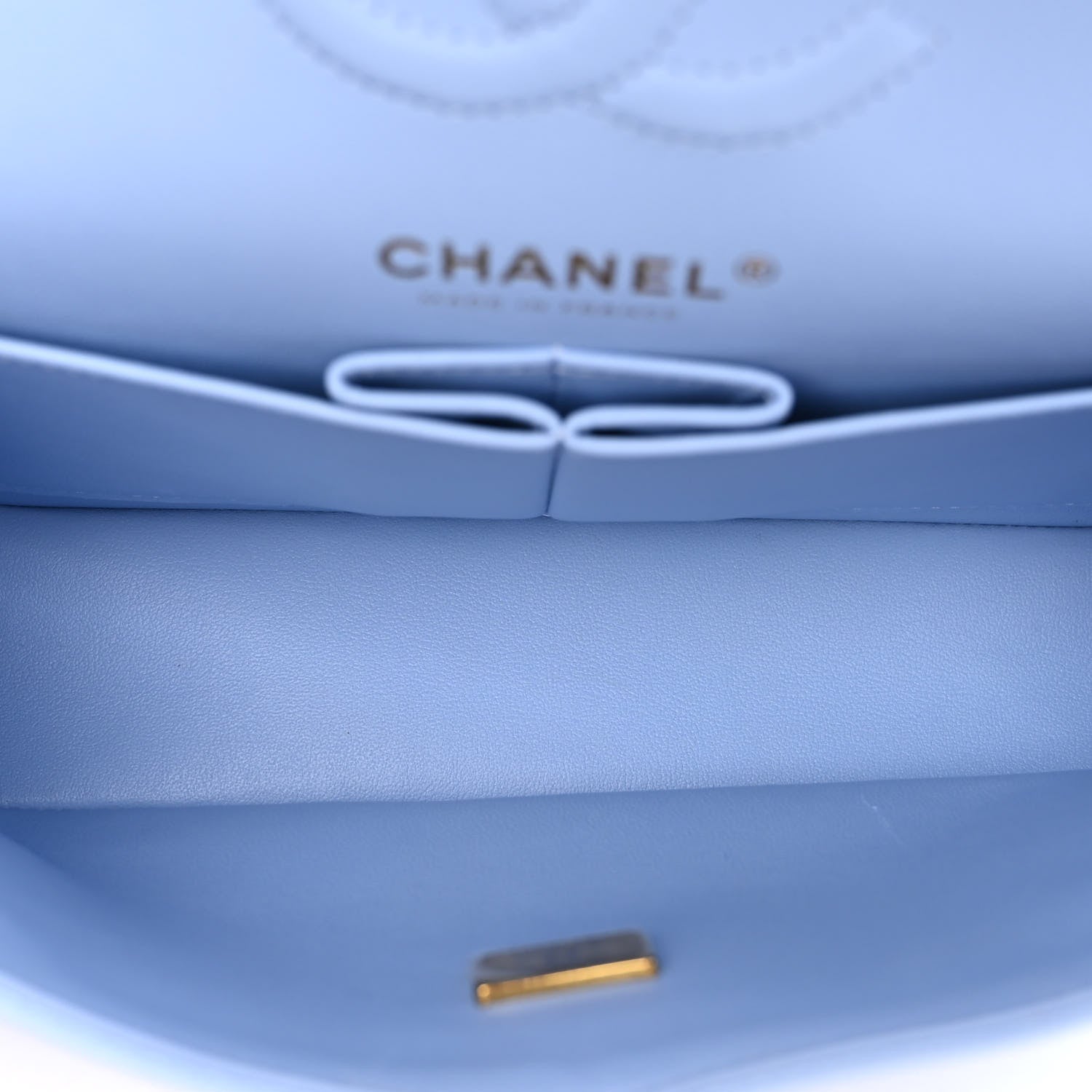 Chanel Caviar Quilted Small Double Flap Light Blue 5 of 10