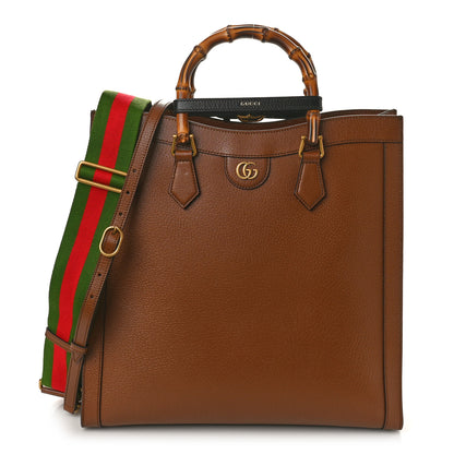 Gucci Wonka Grain Calfskin Large Diana Tote Bag Cuir Black 1 of 13