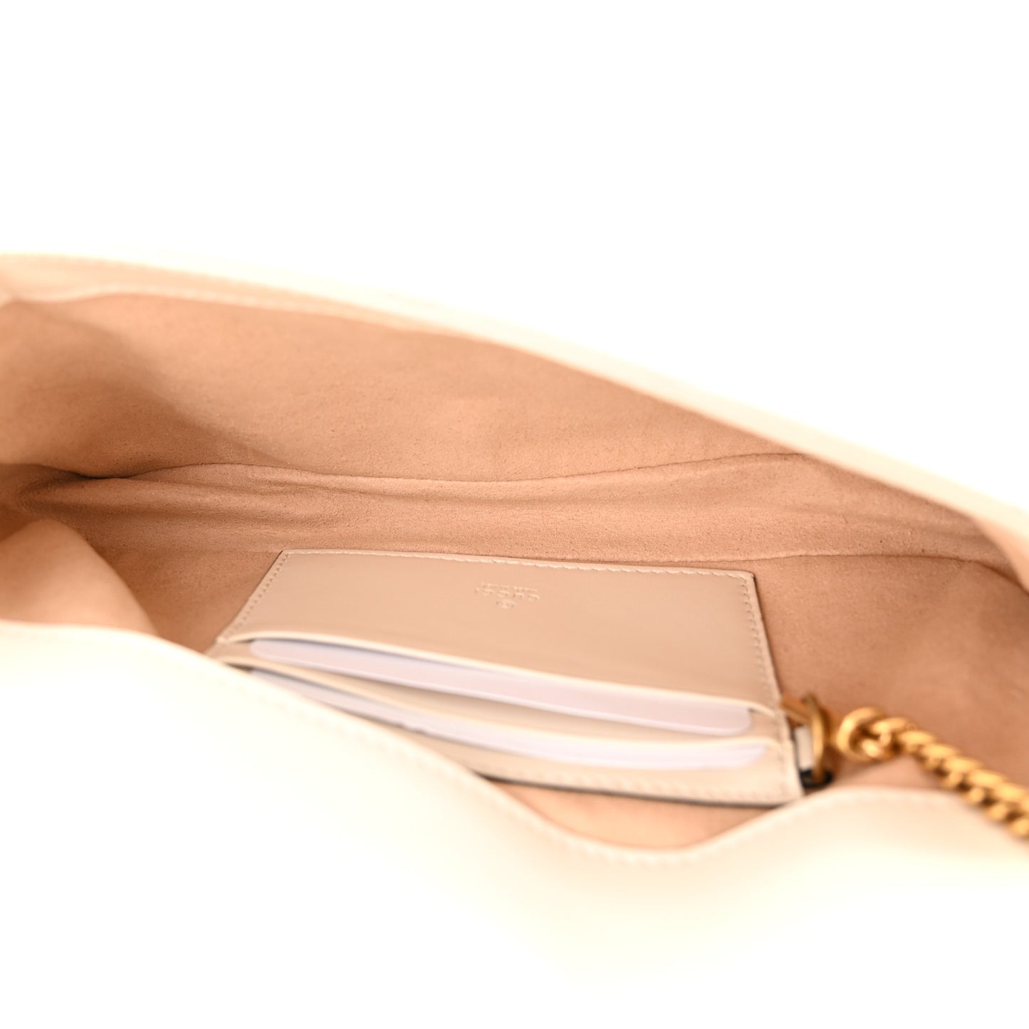 Calfskin Matelasse Mini GG Marmont Shoulder Bag With Card Holder White Black