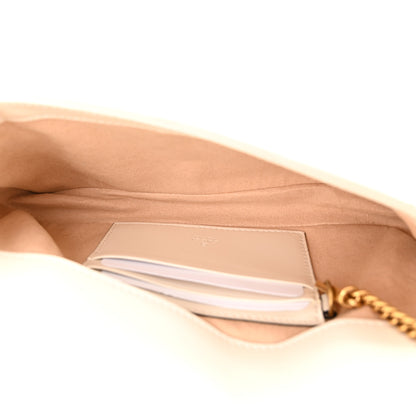 Gucci Calfskin Matelasse Mini GG Marmont Shoulder Bag With Card Holder White Black 6 of 12