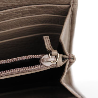 Gucci Pebbled Calfskin Soho Continental Wallet Taupe 8 of 8