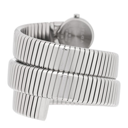 Bulgari Stainless Steel 19mm Serpenti Tubogas Double Spiral Quartz Watch Black 3 of 4