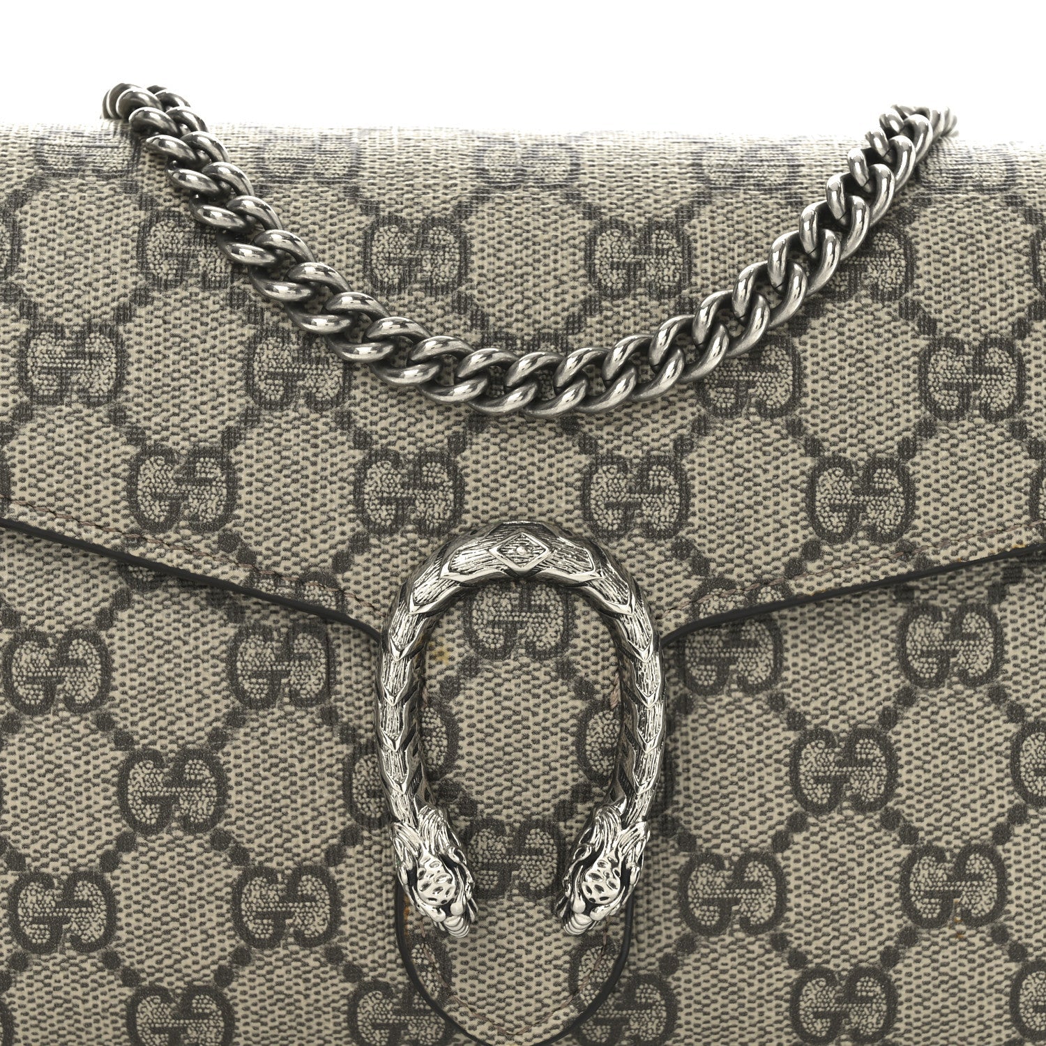 Gucci GG Supreme Monogram Mini Dionysus Chain Wallet Beige Taupe 8 of 10