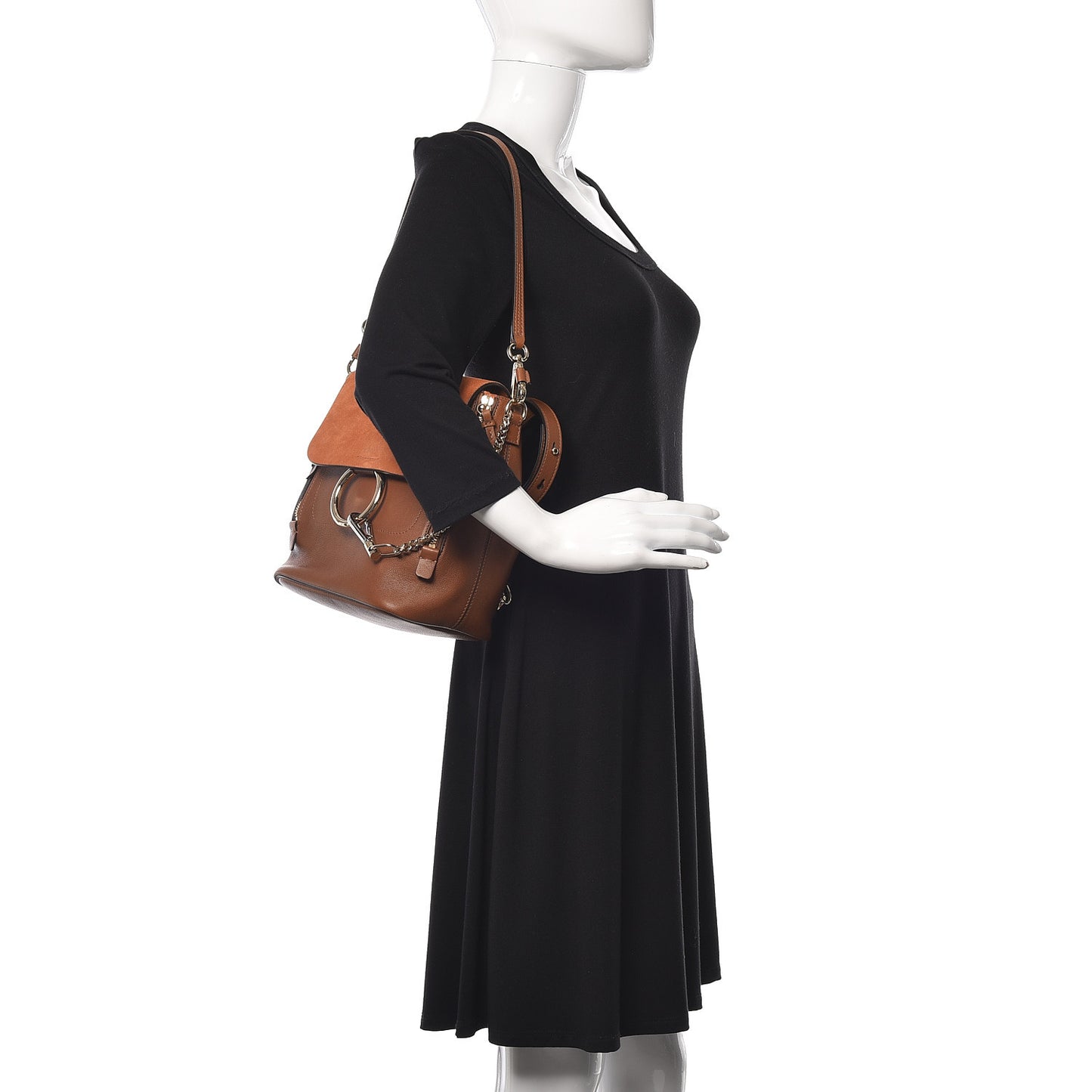 Suede Calfskin Small Faye Backpack Tan
