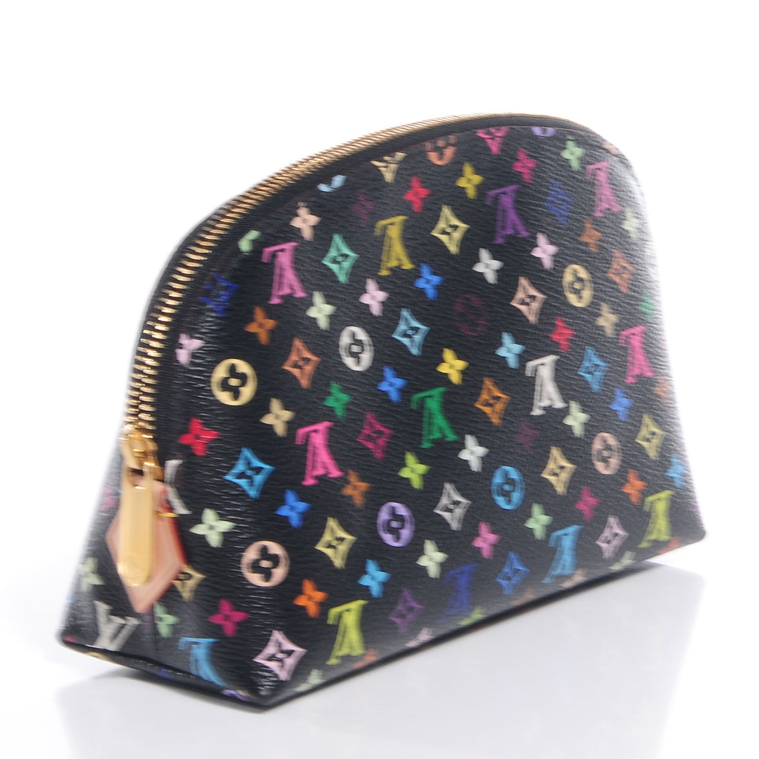 Louis Vuitton Monogram Multicolor Cosmetic Pouch Black Grenade 3 of 7