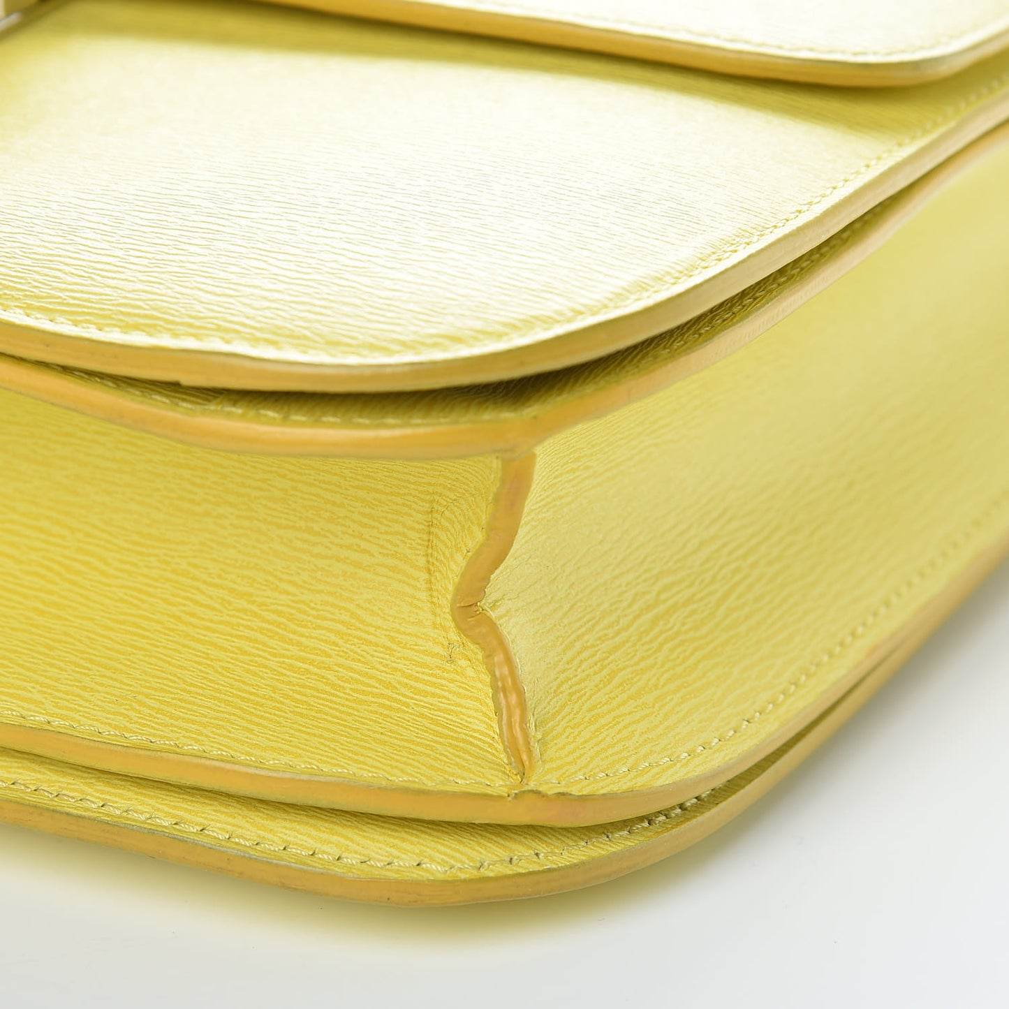 Liege Calfskin Medium Classic Box Flap Bag Fluo Yellow