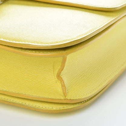 Celine Liege Calfskin Medium Classic Box Flap Bag Fluo Yellow 13 of 13