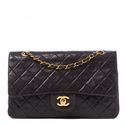 Chanel Lambskin Quilted Medium Double Flap Black 1 of 9