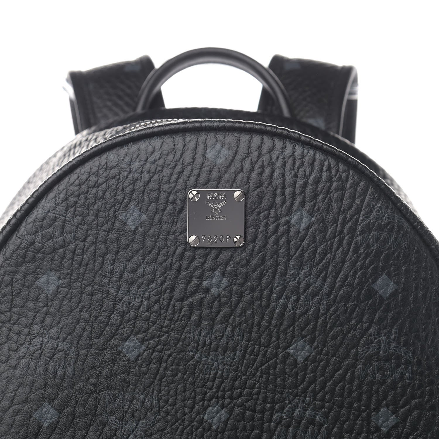 MCM Visetos Small Side Stud Stark Backpack Black 8 of 11