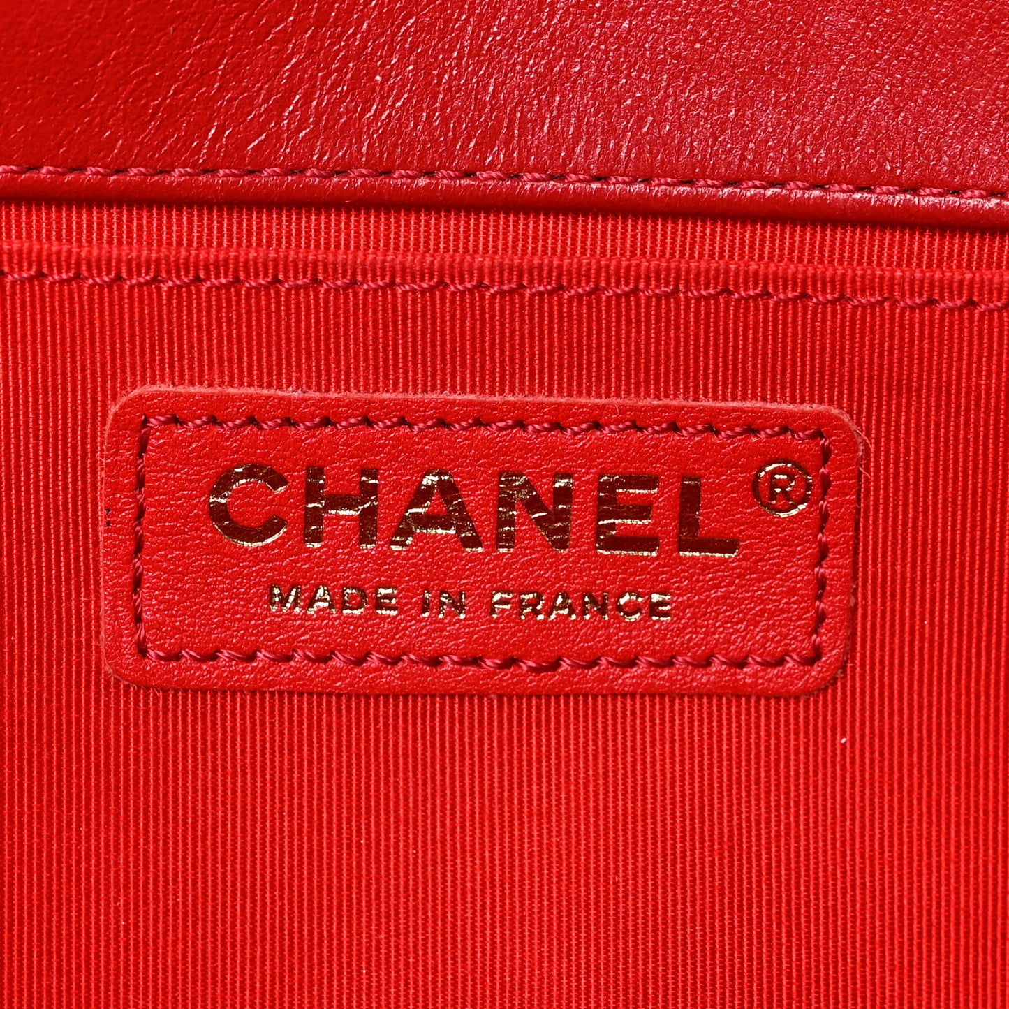 Lambskin Quilted Medium Boy Flap Red