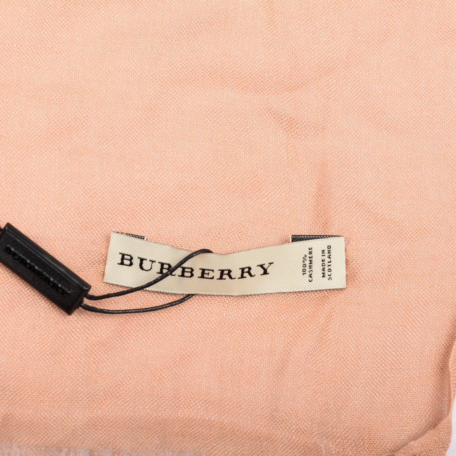 Burberry Cashmere Embroidered Fringe Scarf Camel 5 of 6