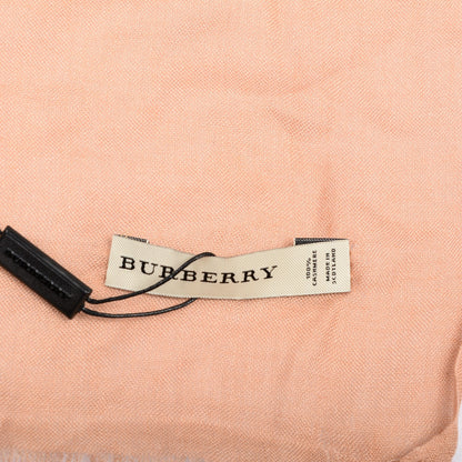Burberry Cashmere Embroidered Fringe Scarf Camel 5 of 6