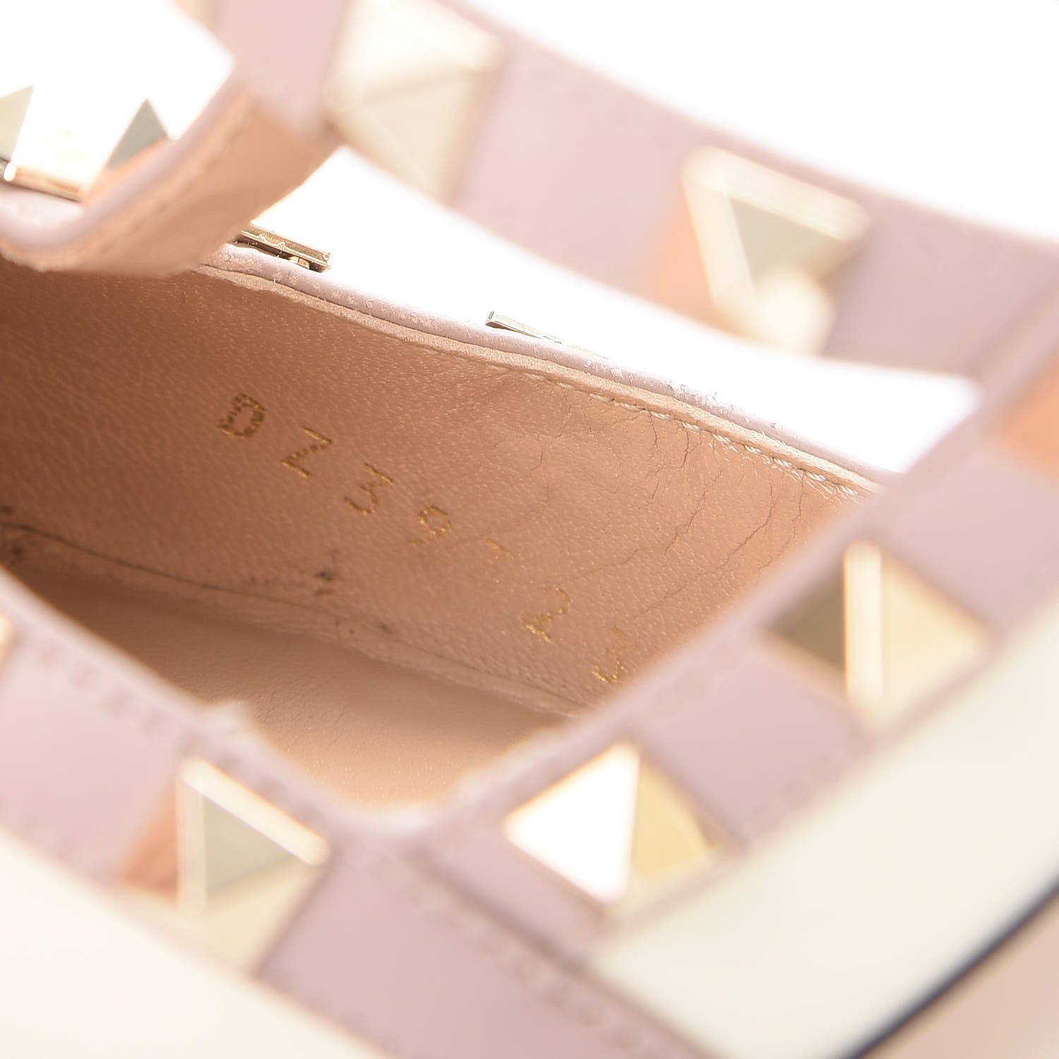 Valentino Garavani Patent Nappa Rockstud Ankle Strap 100mm Pumps 38 Light Ivory Poudre 10 of 12