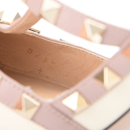 Valentino Garavani Patent Nappa Rockstud Ankle Strap 100mm Pumps 38 Light Ivory Poudre 10 of 12