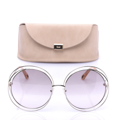 Chloe Metal Oversized Round Carlina Oversized Round Sunglasses CE114ST Gold 7 of 7