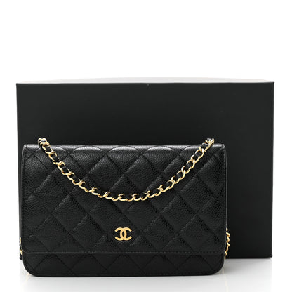 Chanel Caviar Quilted Wallet On Chain WOC Black 13 of 13