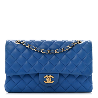 Chanel Lambskin Quilted Medium Double Flap Blue 1 of 12