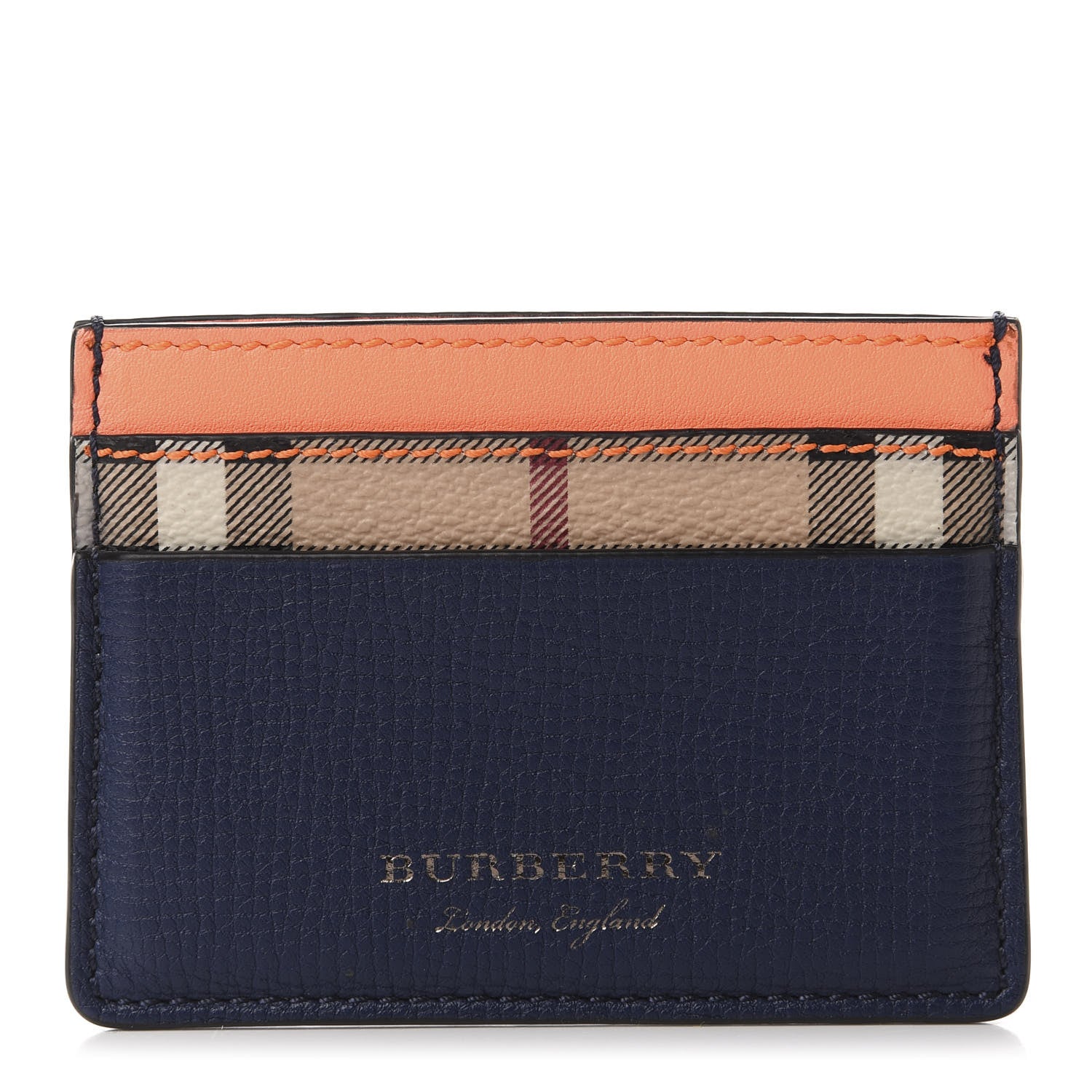 Burberry Grainy Calfskin Haymarket Check Sandon Card Case Multicolor 1 of 9