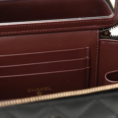 Chanel Caviar Quilted Small Vanity Case With Chain Black 12 of 14