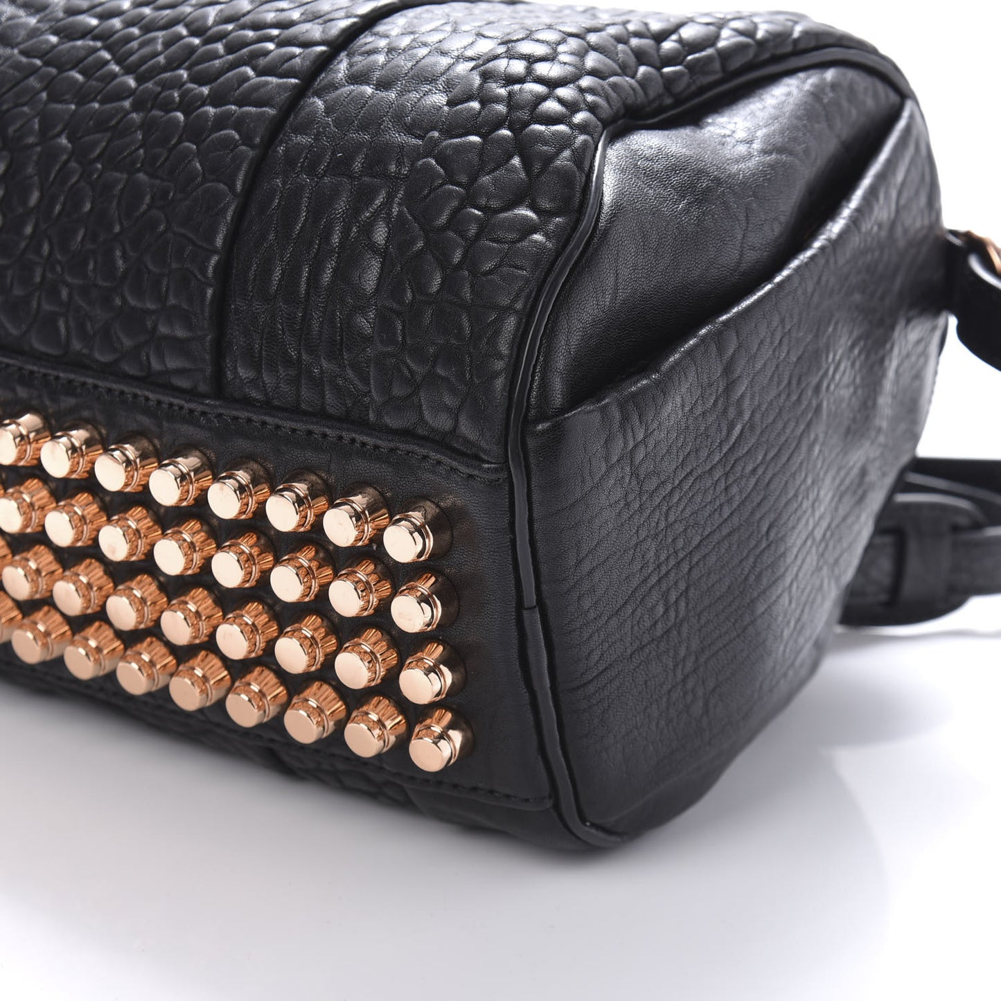 Pebbled Lambskin Rockie Black Rose Gold Hardware
