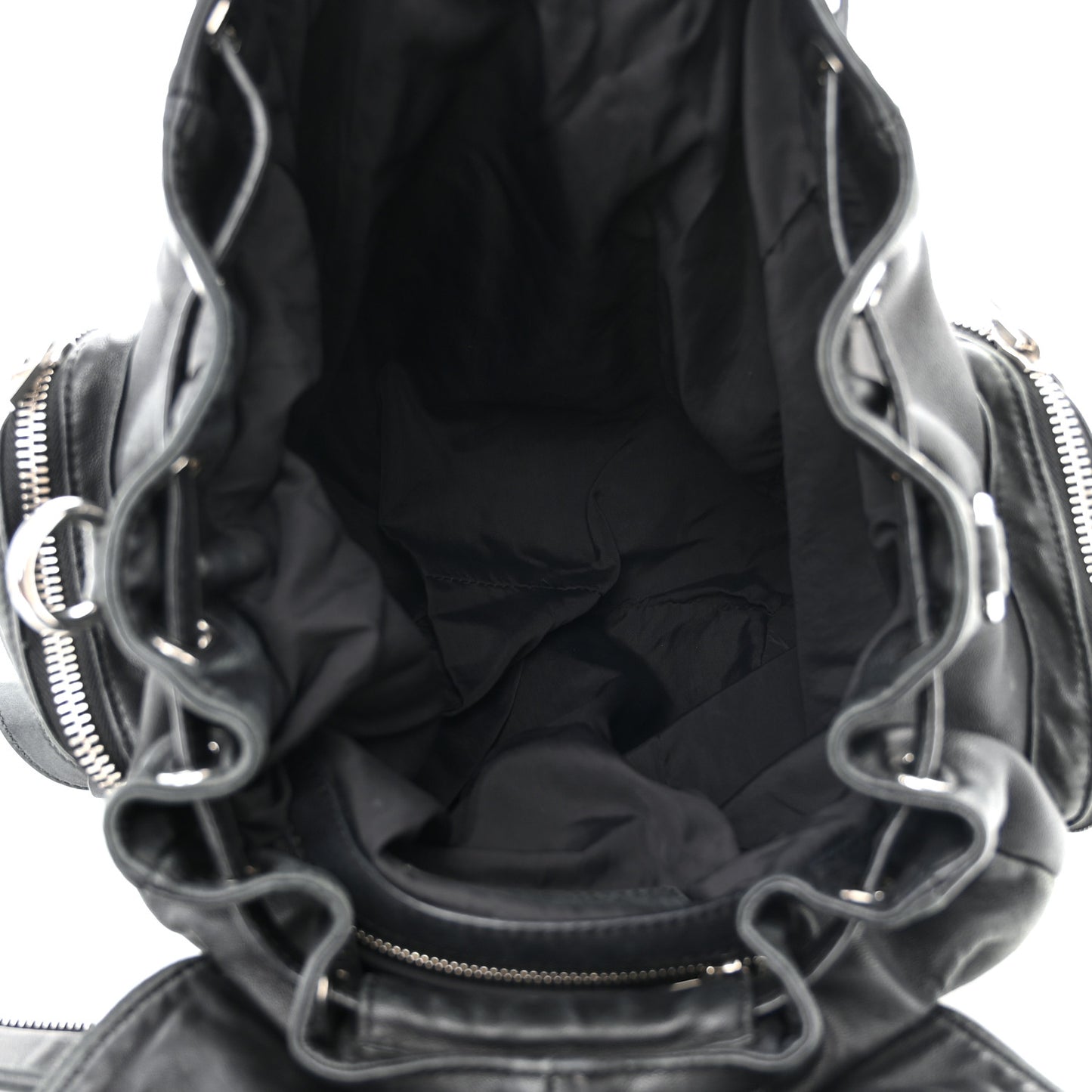 Lambskin Marti Backpack Bag Washed Black Rhodium Hardware