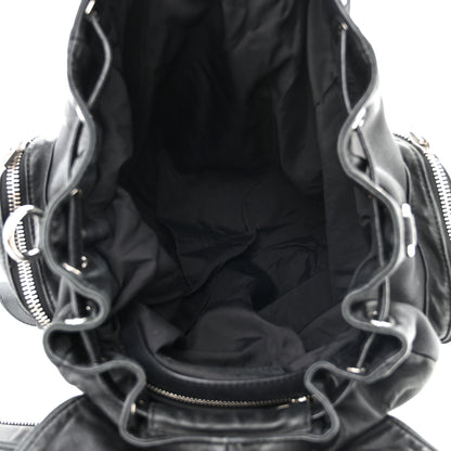 Alexander Wang Lambskin Marti Backpack Bag Washed Black Rhodium Hardware 5 of 17