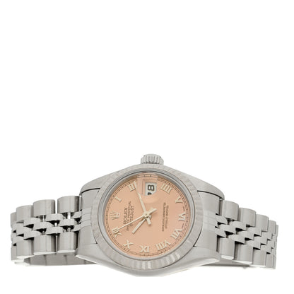 Rolex Stainless Steel 26mm Oyster Perpetual Datejust Watch Pink Roman 79174 2 of 4
