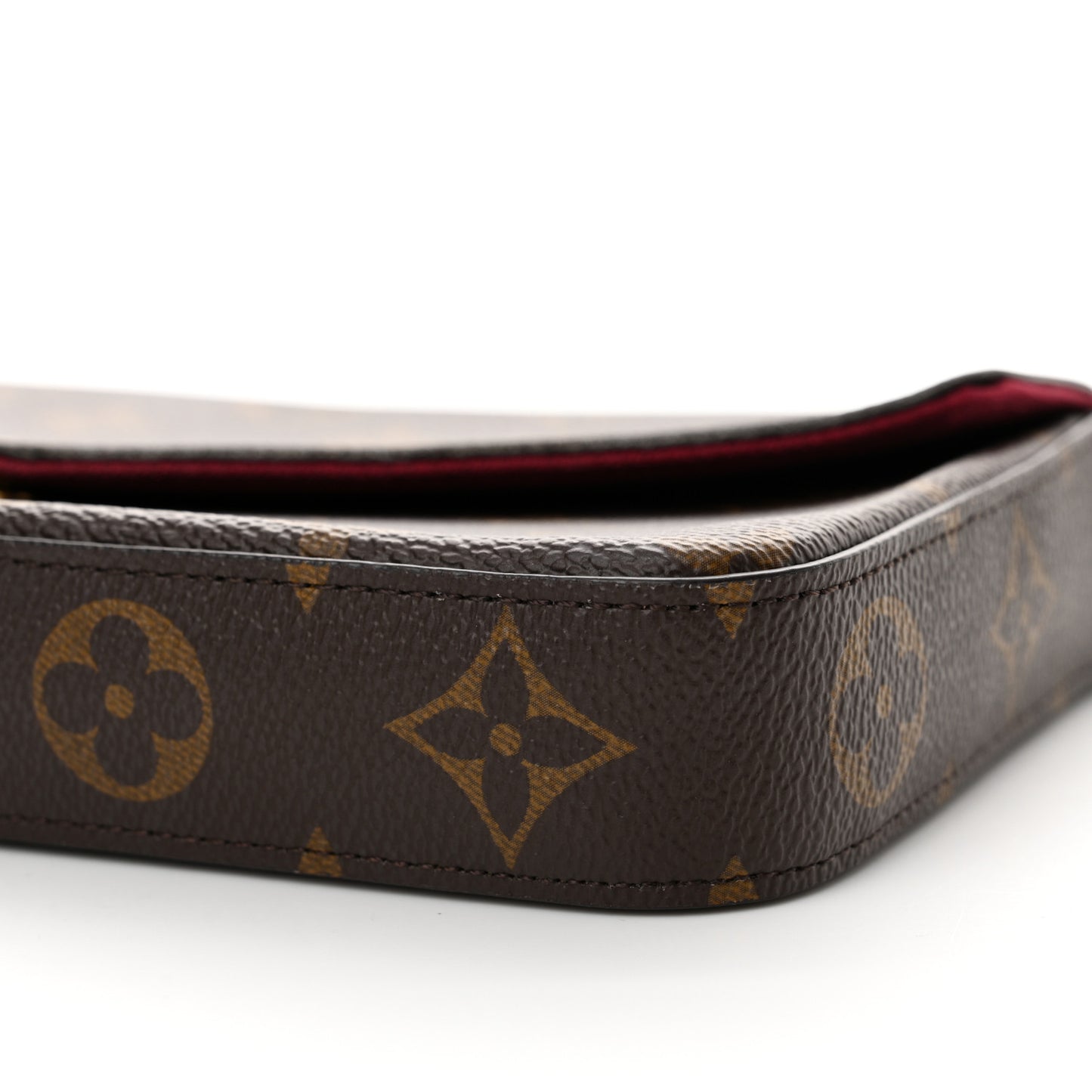 Monogram Pochette Felicie Chain Wallet Fuchsia
