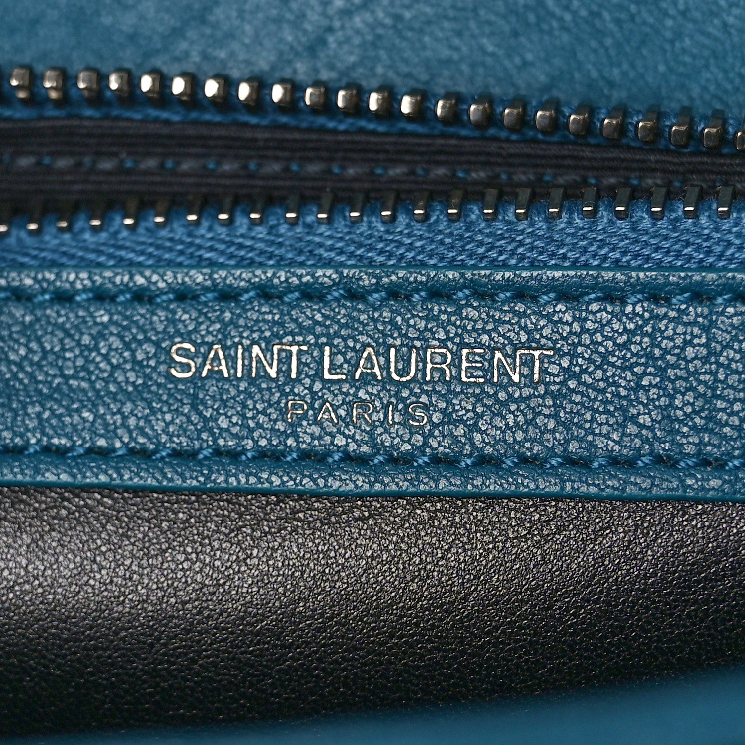 Saint Laurent Sheepskin Matelasse Chevron Monogram Medium College Bag Petrol Green 6 of 11