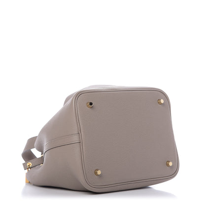 Hermes Taurillon Clemence Picotin Lock 22 MM Gris Asphalte 4 of 10